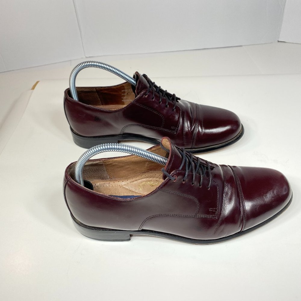 Bostonian Mens Classics Akron 20398 Burgundy Leather Oxford Dress Shoes Sz 8.5 M